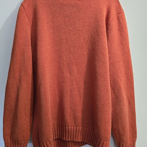 Muted Orange Cotton Crew Neck Sweater size XLT - Picture 5 of 13